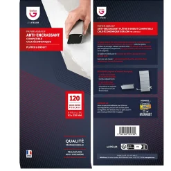 Pochette 6 feuilles papier anti-encrassant 120 grain moyen Gerlon L.23 x l.9,3 cm