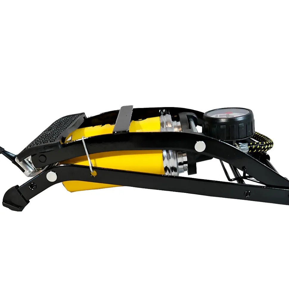 Pompe à pied double piston 7 bar Manomètre Gonflage rapide Précis VITO