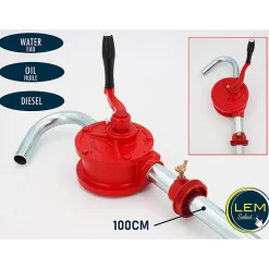 Pompe manuelle rotative de remplissage Débit 40 l/mm avec tube 1000mm