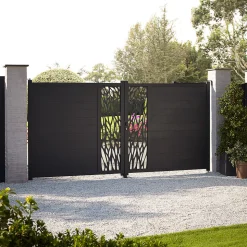 Portail alu Neva anthracite - 300 x h.170 cm