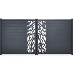 Portail alu Neva anthracite - 300 x h.170 cm