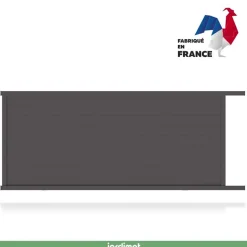 Portail coulissant aluminium Alpes gris antique 300 x h.171 cm