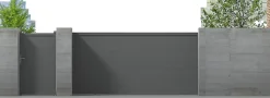 Portail coulissant aluminium Alpes gris antique 300 x h.171 cm