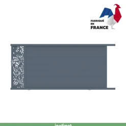 Portail coulissant frejus végétal 350x166,8 cm Gris anthracite 7016 Jardimat