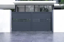 Portail coulissant 3m CIMONE H.140 aluminium gris