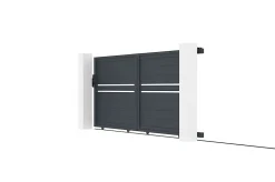 Portail coulissant 3m CIMONE H.140 aluminium gris