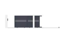 Portail coulissant 3m CIMONE H.140 aluminium gris