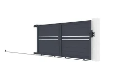 Portail coulissant 3m CIMONE H.140 aluminium gris