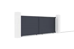 Portail coulissant 4m EIGER H.140cm aluminium gris