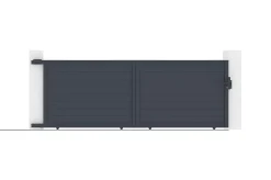 Portail coulissant 4m EIGER H.140cm aluminium gris