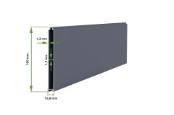 Portail coulissant 3m EIGER H.160cm + Portillon 1m EIGER H.160cm aluminium gris