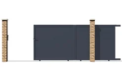 Portail coulissant 3m EIGER H.160cm + Portillon 1m EIGER H.160cm aluminium gris