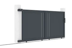Portail coulissant 3,5m GIONA H.140cm aluminium gris