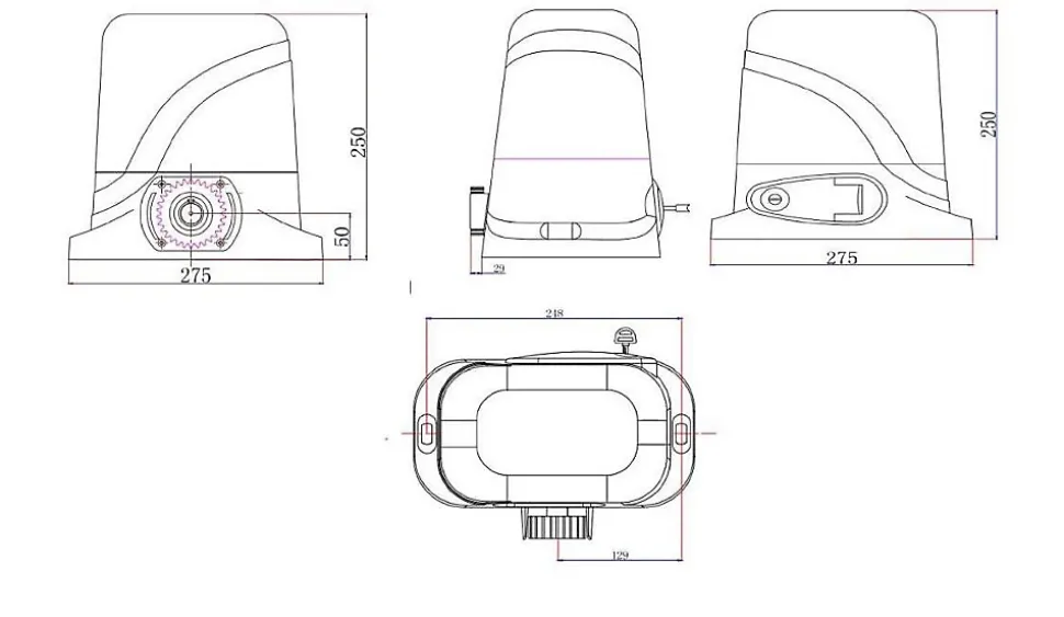 Portail coulissant 5m motorisé EIGER H.160cm + Motorisation RANGER C300