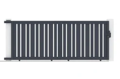 Portail coulissant 3,5m VEYMONT H.140cm aluminium gris