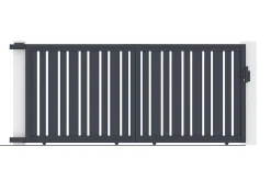 Portail coulissant 3,5m VEYMONT H.160cm aluminium gris