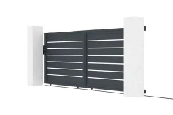 Portail coulissant 4m VOGEL H.140cm aluminium gris
