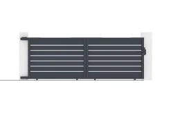 Portail coulissant 4m VOGEL H.140cm aluminium gris