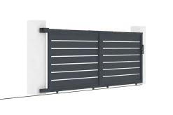 Portail coulissant 4m VOGEL H.140cm aluminium gris