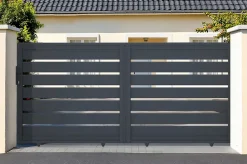 Portail coulissant 3,5m VOGEL H.140cm aluminium gris