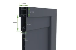 Portail coulissant 3,5m VOGEL H.140cm aluminium gris