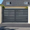 Portail coulissant 4m VOGEL H.160cm aluminium gris