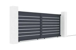 Portail coulissant 4m VOGEL H.160cm aluminium gris