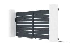 Portail coulissant 4m VOGEL H.160cm aluminium gris