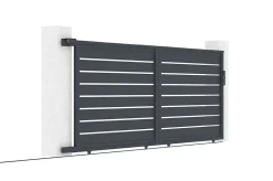 Portail coulissant 4m VOGEL H.160cm aluminium gris