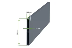 Portail coulissant 3,5m VOGEL H.160cm + Portillon 1m VOGEL H.160cm aluminium gris