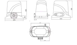 Portail coulissant motorisé 3m EIGER H.180cm + Motorisation RANGER C300