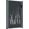 Portail de jardin Anthracite 100x150 cm Acier Design Herbe vidaXL