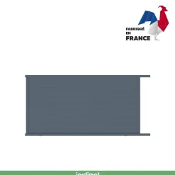 Portail Jardimat coulissant motorisé aluminium Alpes gris anthracite - 350 x h.190 cm