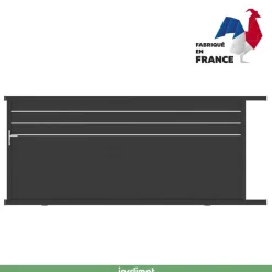 Portail Jardimat coulissant aluminium Alpes Trio noir - 400 x h.160 cm
