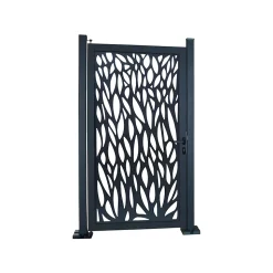 Portillon arbre alu Neva anthracite 93 x h.171 cm