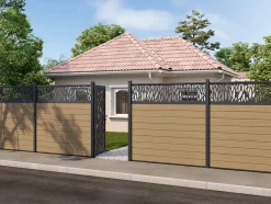 Portillon arbre alu Neva anthracite 93 x h.171 cm