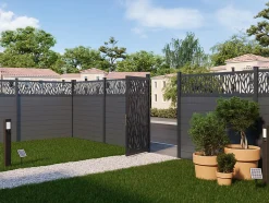 Portillon arbre alu Neva anthracite 93 x h.171 cm