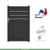 Portillon Jardimat battant aluminium Alpes Trio noir - 100 x h.160 cm