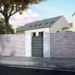 Portillon Marcq aluminium gris RAL 7016 l.100 x H.164,8 cm 4ALU