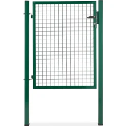 Portillon pour clôture grillagée à poteaux carrés Blooma vert 100 x h.120 cm
