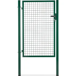 Portillon pour clôture grillagée à poteaux carrés Blooma vert 100 x h.150 cm