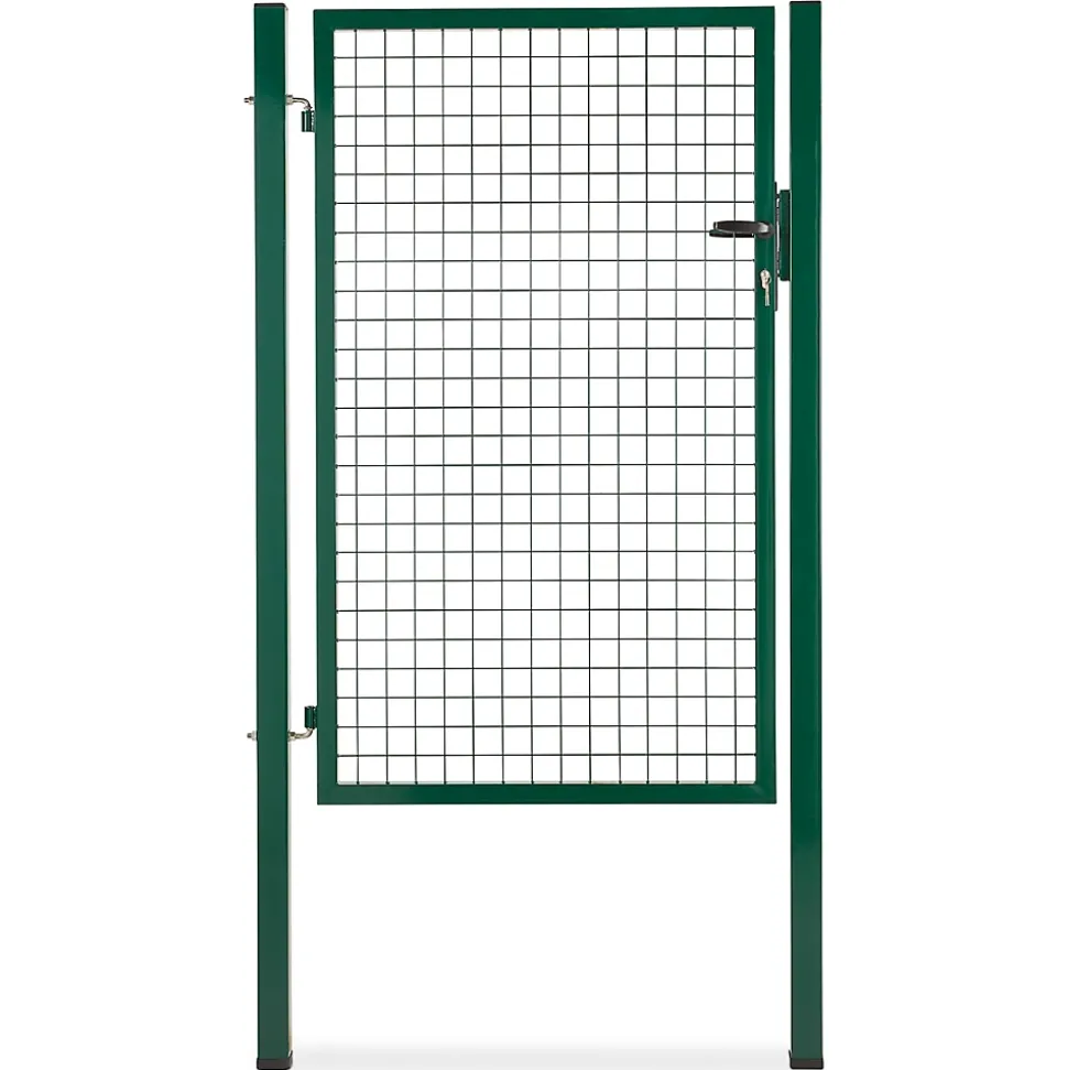 Portillon pour clôture grillagée à poteaux carrés Blooma vert 100 x h.150 cm