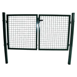 Portillon pour clôture grillagée à poteaux carrés coloris vert L200XH100 cm
