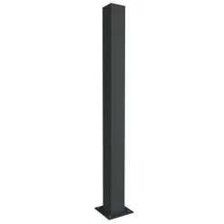Poteau aluminium sur platine gris RAL 7021 - 15 x 15 x 180 cm 4ALU