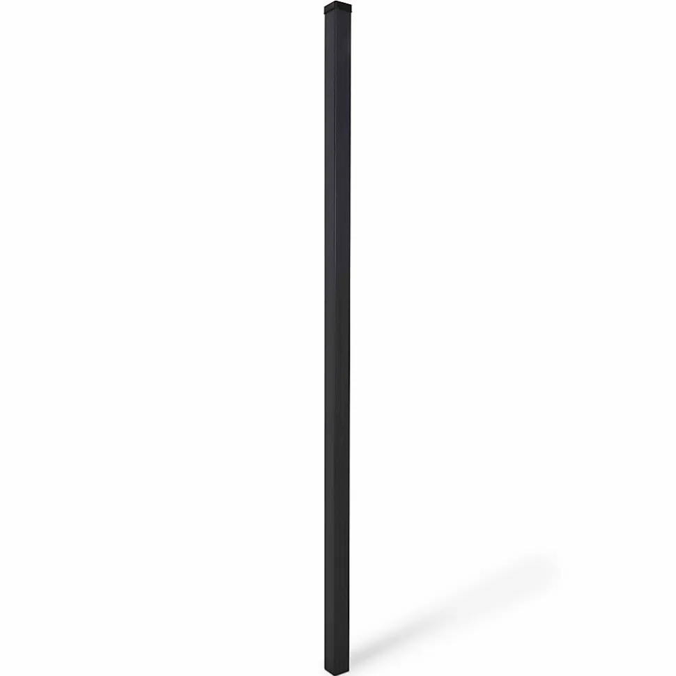 Poteau universel à sceller en aluminium anthracite pour clôture Neva Klikstrom, H.240cm