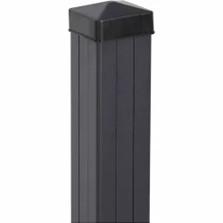 Poteau universel à sceller en aluminium anthracite pour clôture Neva Klikstrom, H.240cm