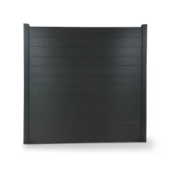 Poteau universel à sceller en aluminium anthracite pour clôture Neva Klikstrom, H.240cm