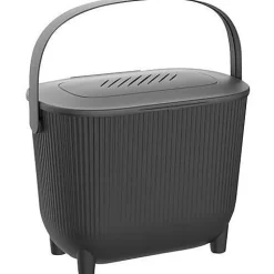 Poubelle à compost - EDA - 31.5 x 21.7 x 25 cm - 10 L - Noir
