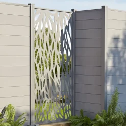 Profilé de départ et profilé de finition en aluminium taupe pour clôture Neva Klikstrom