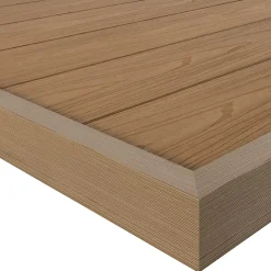 Profil de finition clipsable en composite Neva premium effet bois teck L.220 x l.4 x H.5,2 cm